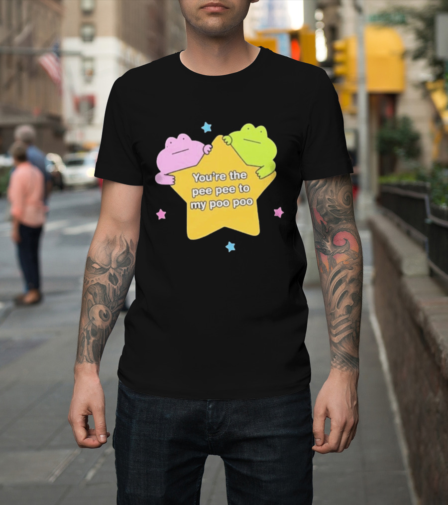 You're The Pee Pee To My Poo Poo Frogs Star Cute Pastel Kawaii Frogs T-Shirt