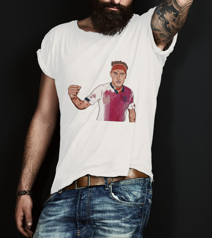 Terry Butcher England Football Iconic Bloodied Headband Moment Football Fans T-Shirt