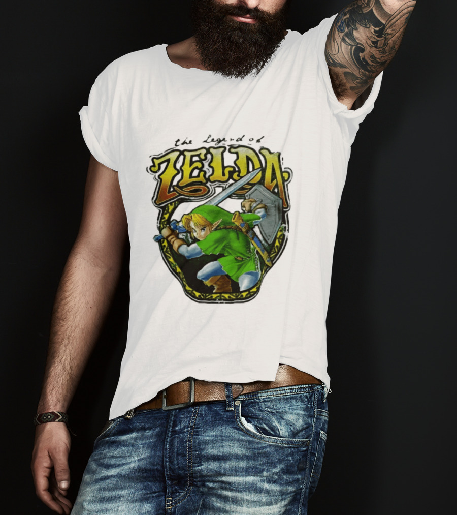 The Legend Of Zelda Link With Sword And Shield T-Shirt
