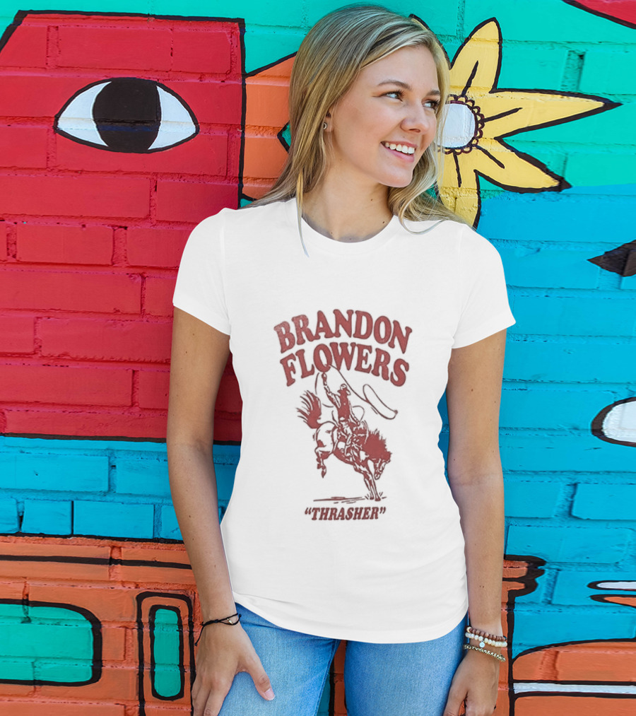 Brandon Flowers Thrasher Tour Dates Schedule Cowboy T-Shirt