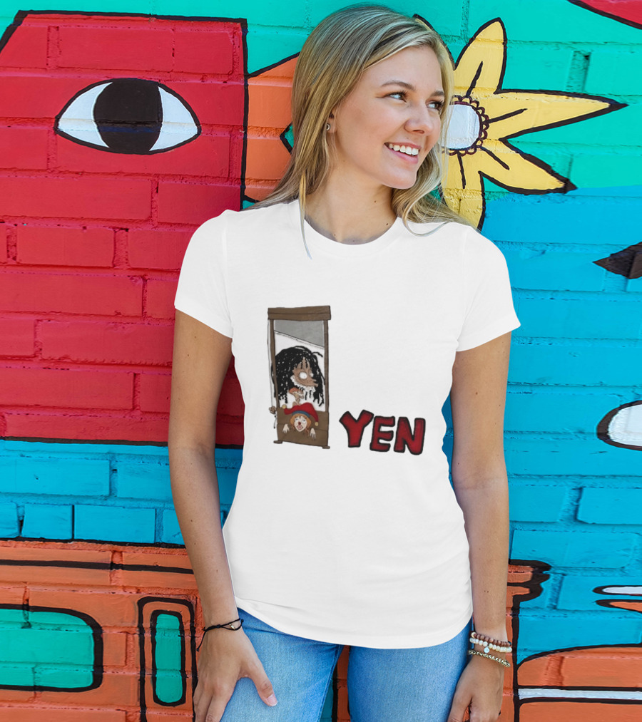 Yen Guillotine Clown Head Cartoon T-Shirt