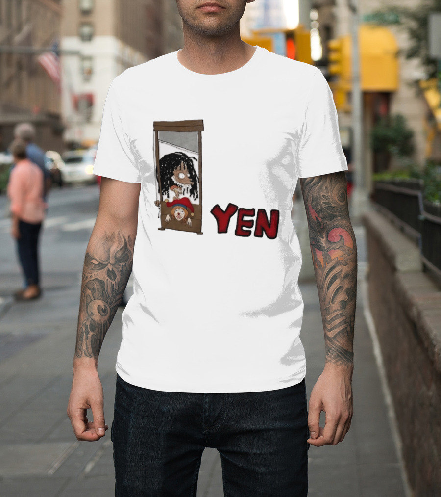 Yen Guillotine Clown Head Cartoon T-Shirt