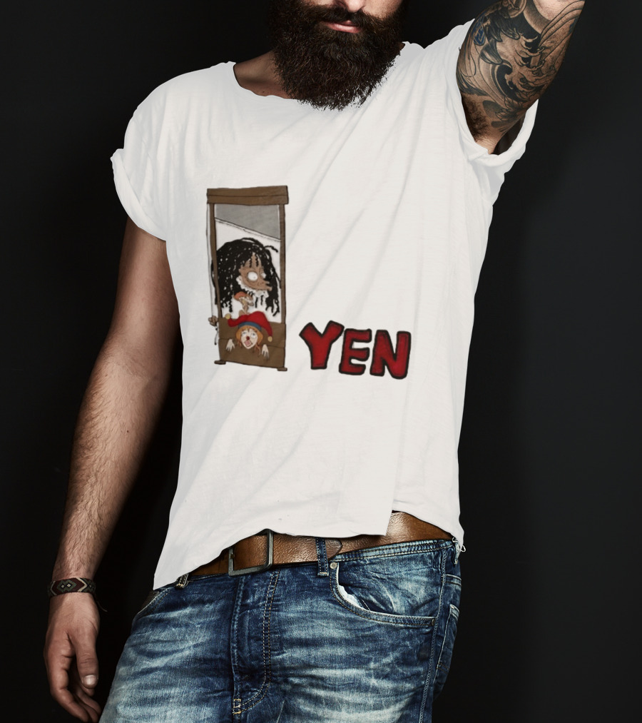 Yen Guillotine Clown Head Cartoon T-Shirt