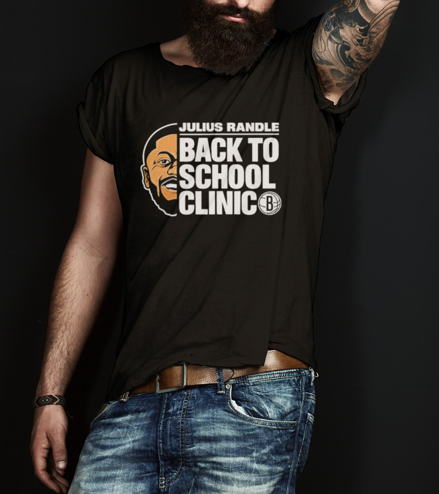 Julius Randle Back To School Clinic Special Event With Iconic Basketball T-Shirt