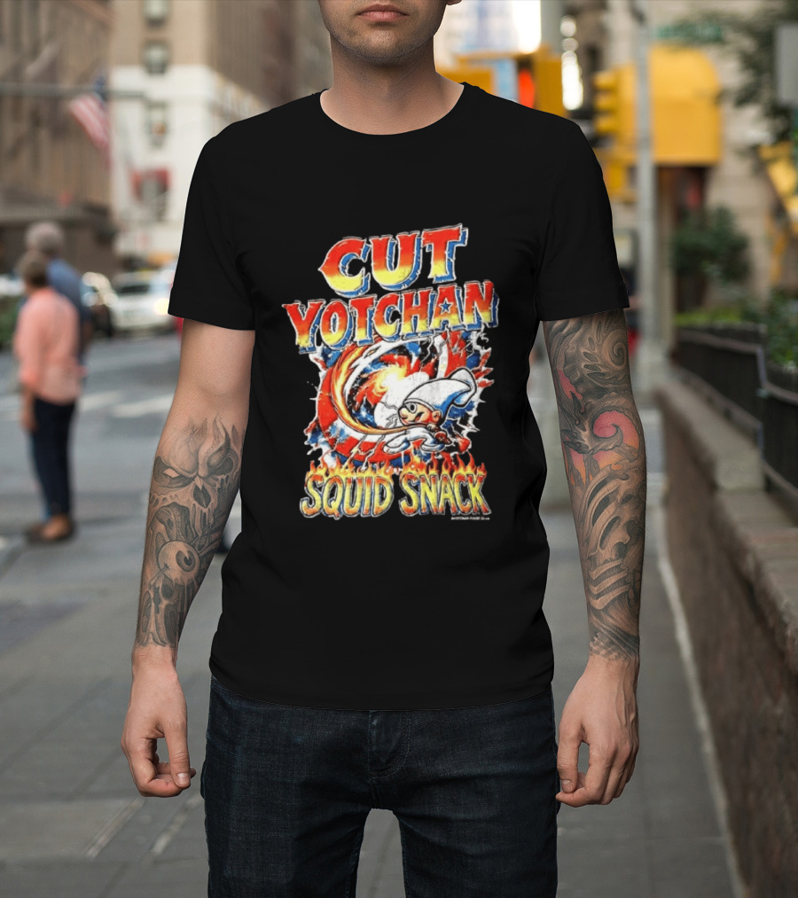 Cut Yotchan Squid Snack Space Fire Galaxy T-Shirt