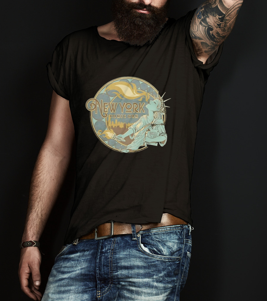 New York Comic Con MMXXVI Statue Of Liberty Art Nouveau T-Shirt