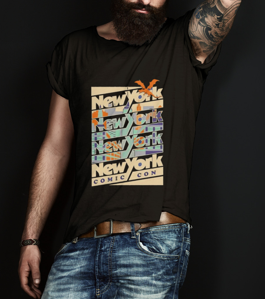 New York Comic Con Modern Skyline Dragon NYCC T-Shirt