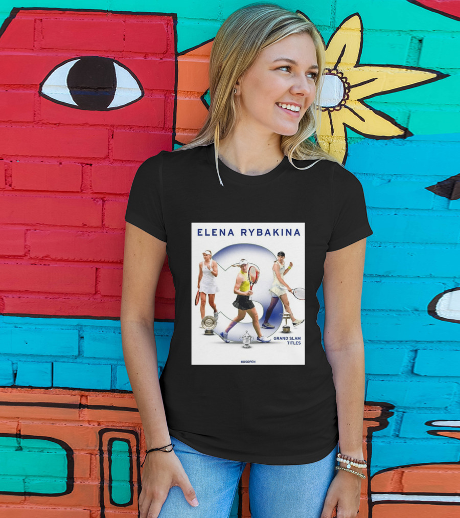 Elena Rybakina Triple Grand Slam Titles US Open Champion T-Shirt