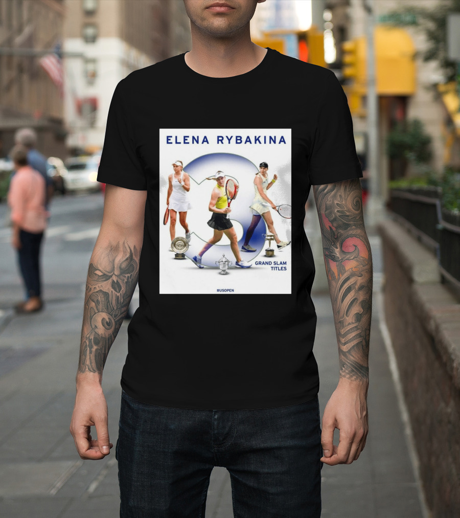 Elena Rybakina Triple Grand Slam Titles US Open Champion T-Shirt