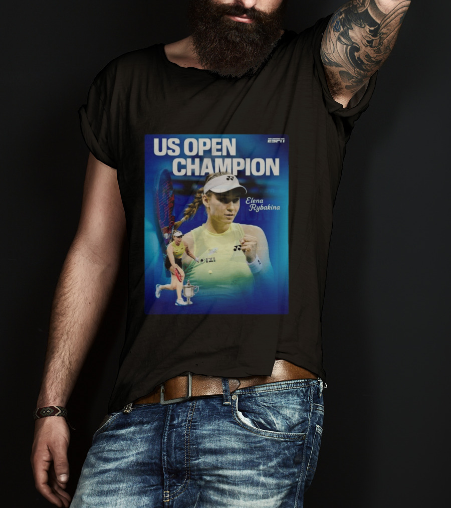 US Open Champion Elena Rybakina Win Featured By ESPN T-Shirt