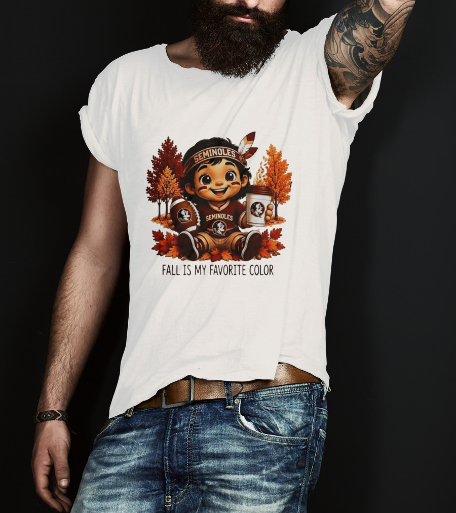 Florida State Seminoles Fall Is My Favorite Color Leaves Football Coffee Toddler T-Shirt