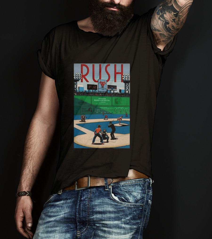 Boston Massachusetts Rush 2026 Concert Sep 12 & 14 TD Garden Baseball T-Shirt