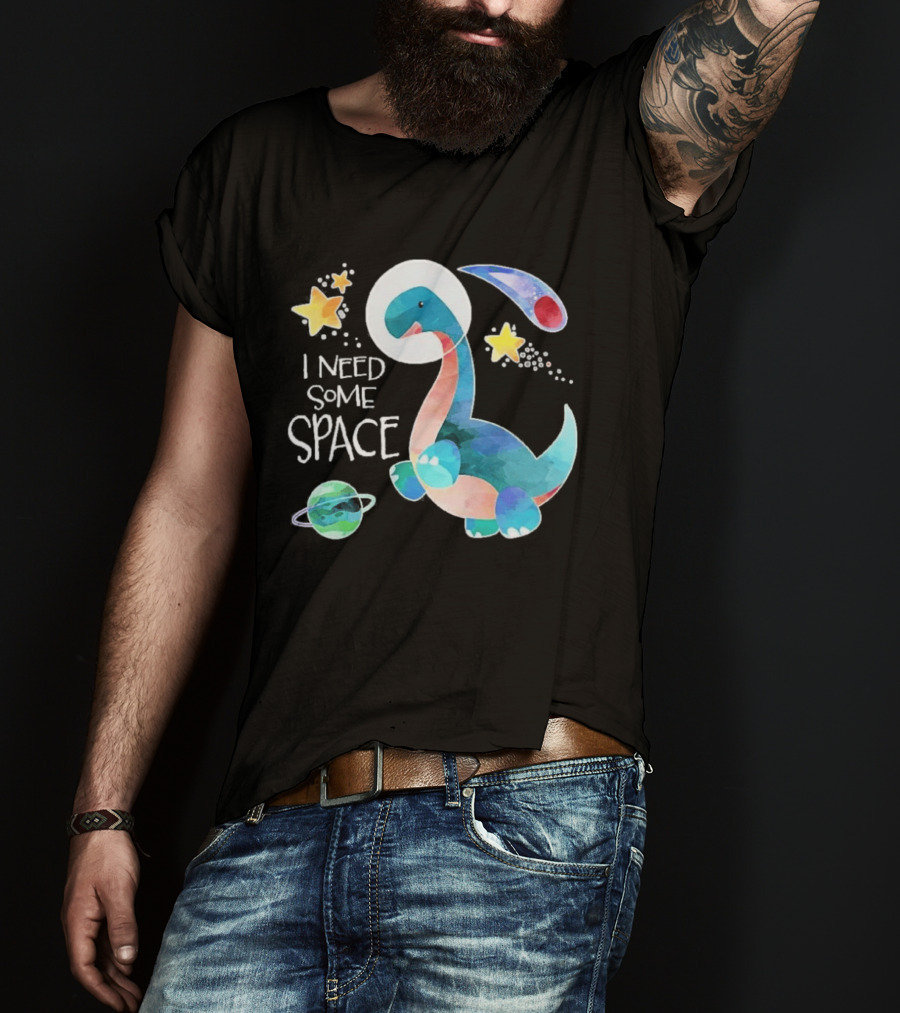 I Need Some Space Dinosaur Astronaut With Stars Planet Youth T-Shirt
