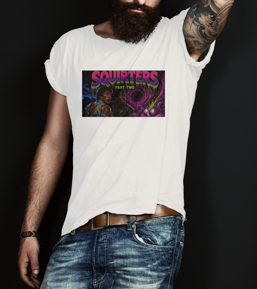 Squirters Part Two 1980s Horror Creature Scene T-Shirt