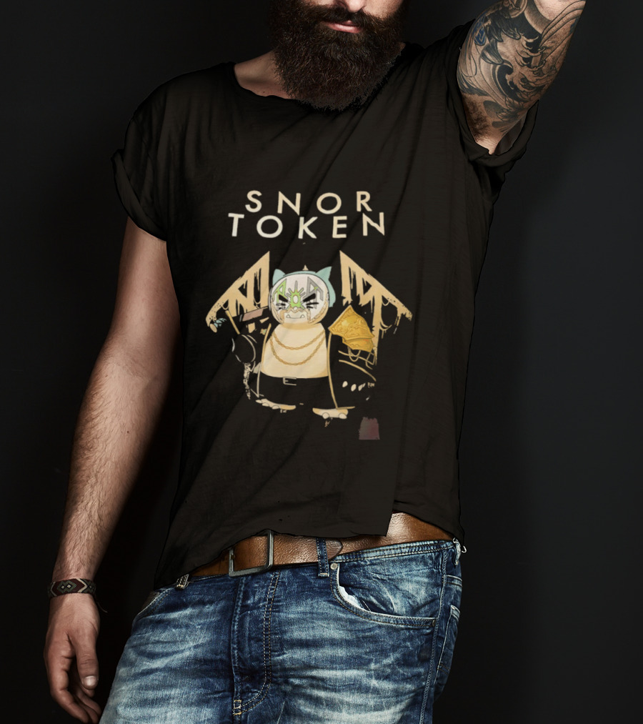 Snor Token Snorlax Pokémon Gaming Crypto Mashup Bitcoin T-Shirt