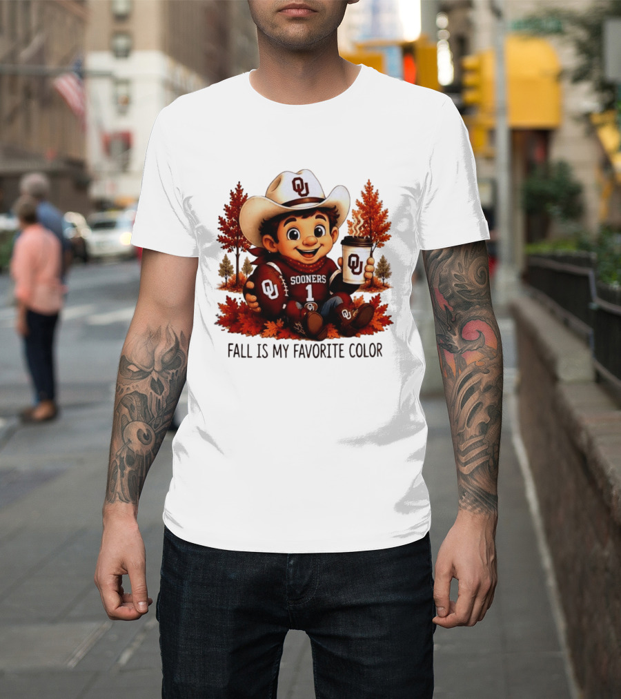 Oklahoma Sooners Fall Is My Favorite Color OU Sooners Football Autumn T-Shirt