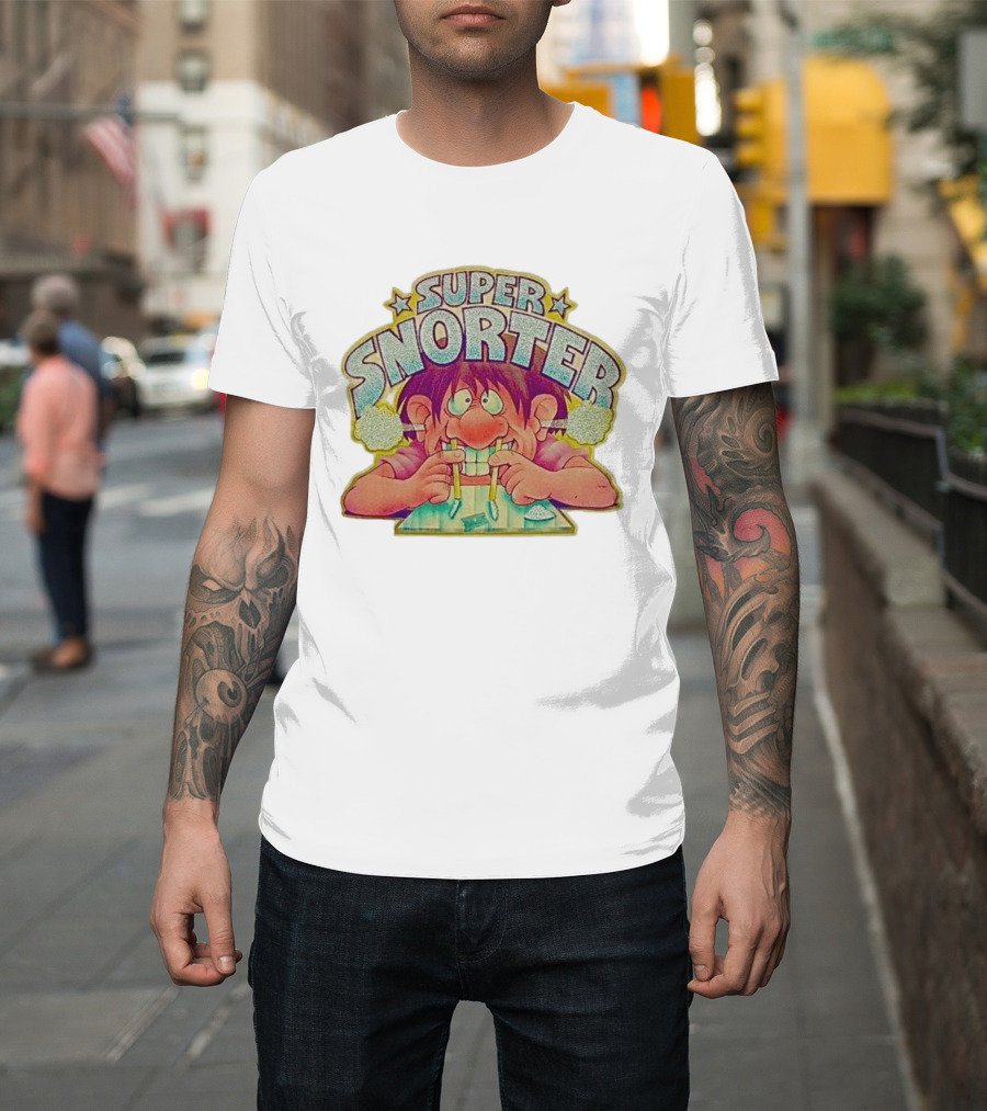 Super Snorter Cartoon Character 1978 Retro Humor T-Shirt