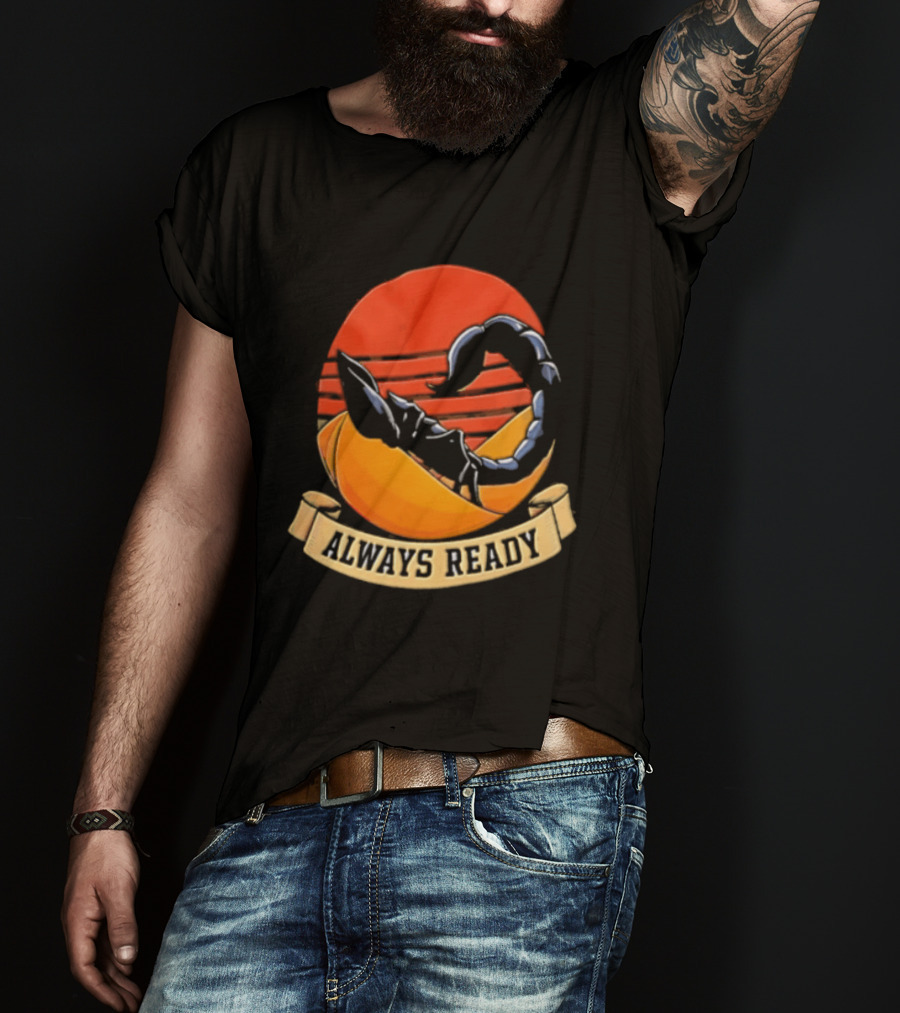 Always Ready Scorpion Desert Sunset Ribbon T-Shirt