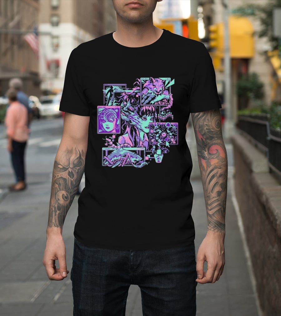 Scarred Crawler Glitch Aesthetic Portraits And Digital Art Panels T-Shirt