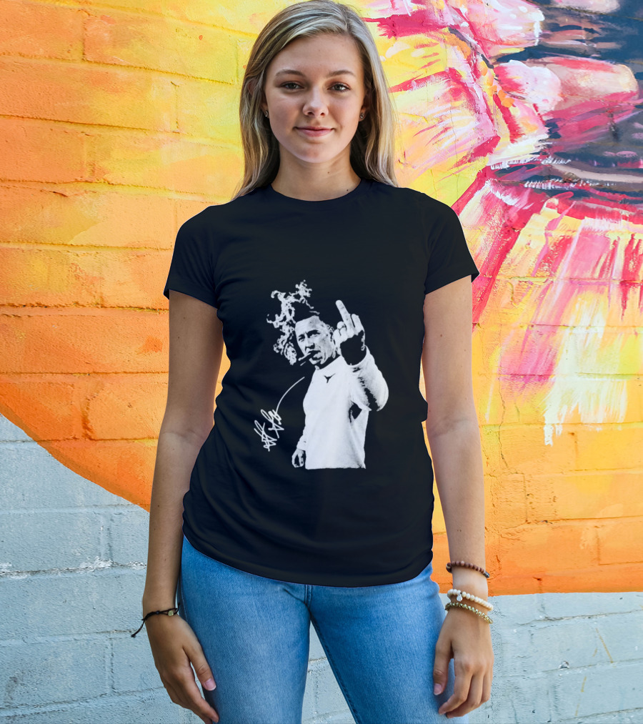 Steve Sarkisian Gesture Smoking Cigar Signature T-Shirt