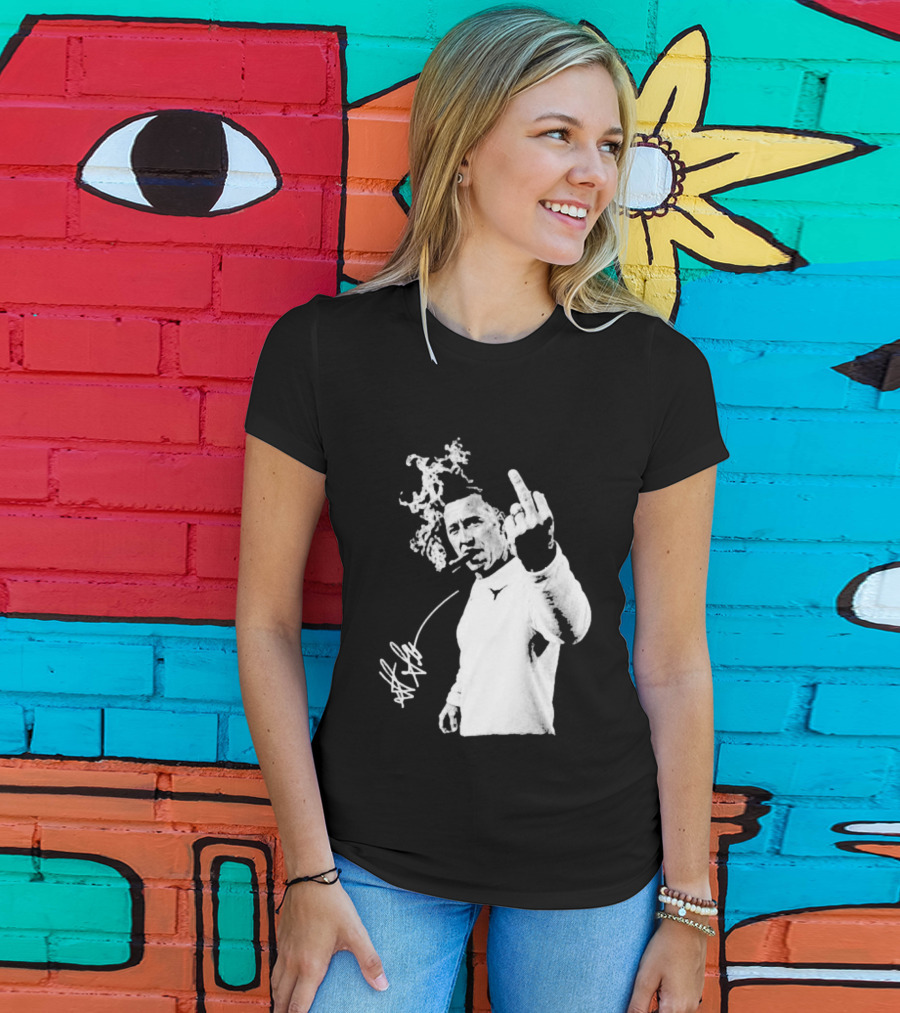 Steve Sarkisian Gesture Smoking Cigar Signature T-Shirt