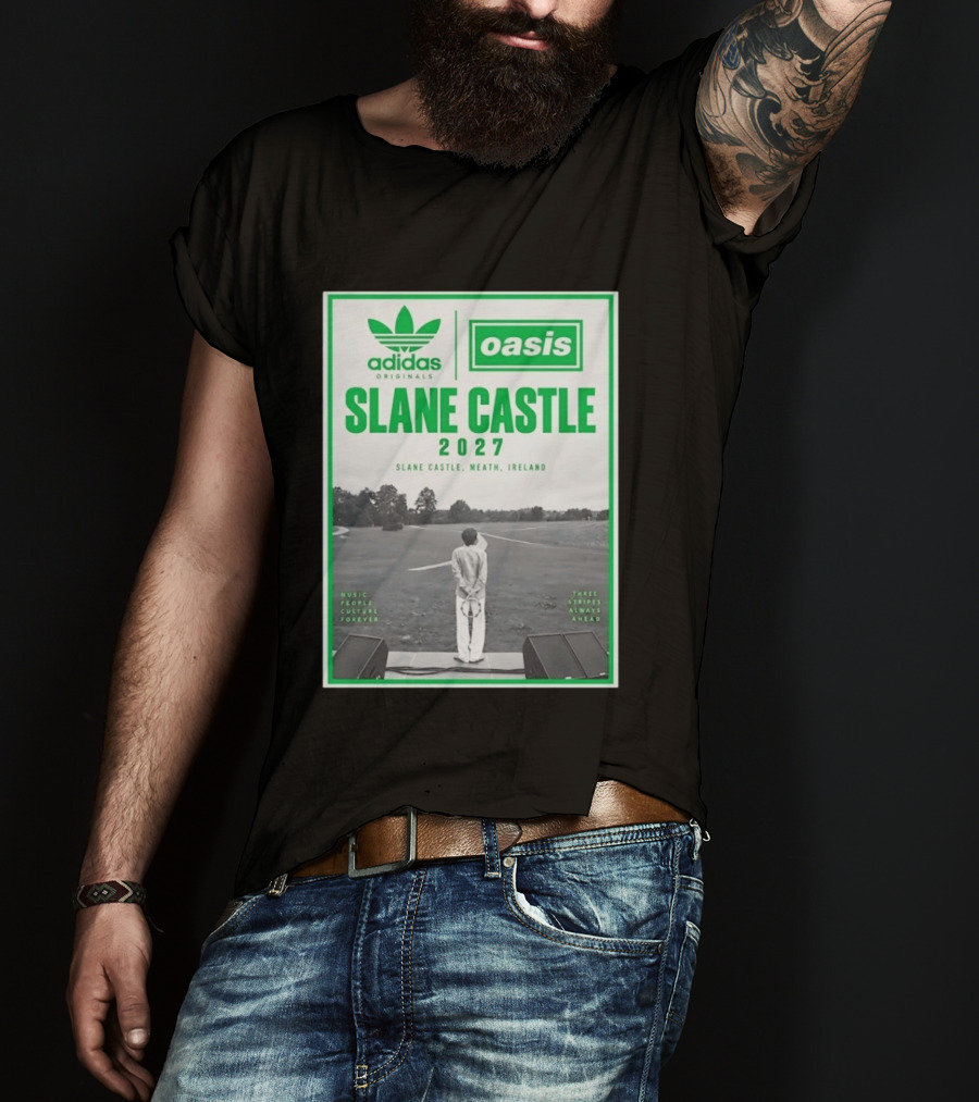 Adidas Originals Oasis Slane Castle 2027 Ireland Music People Culture Forever T-Shirt