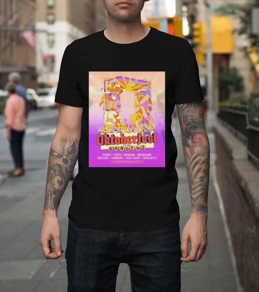 Oktoberfest In The Gardens 2026 Australian Tour Sydney Perth Brisbane Melbourne Adelaide Canberra Gold Coast Newcastle T-Shirt