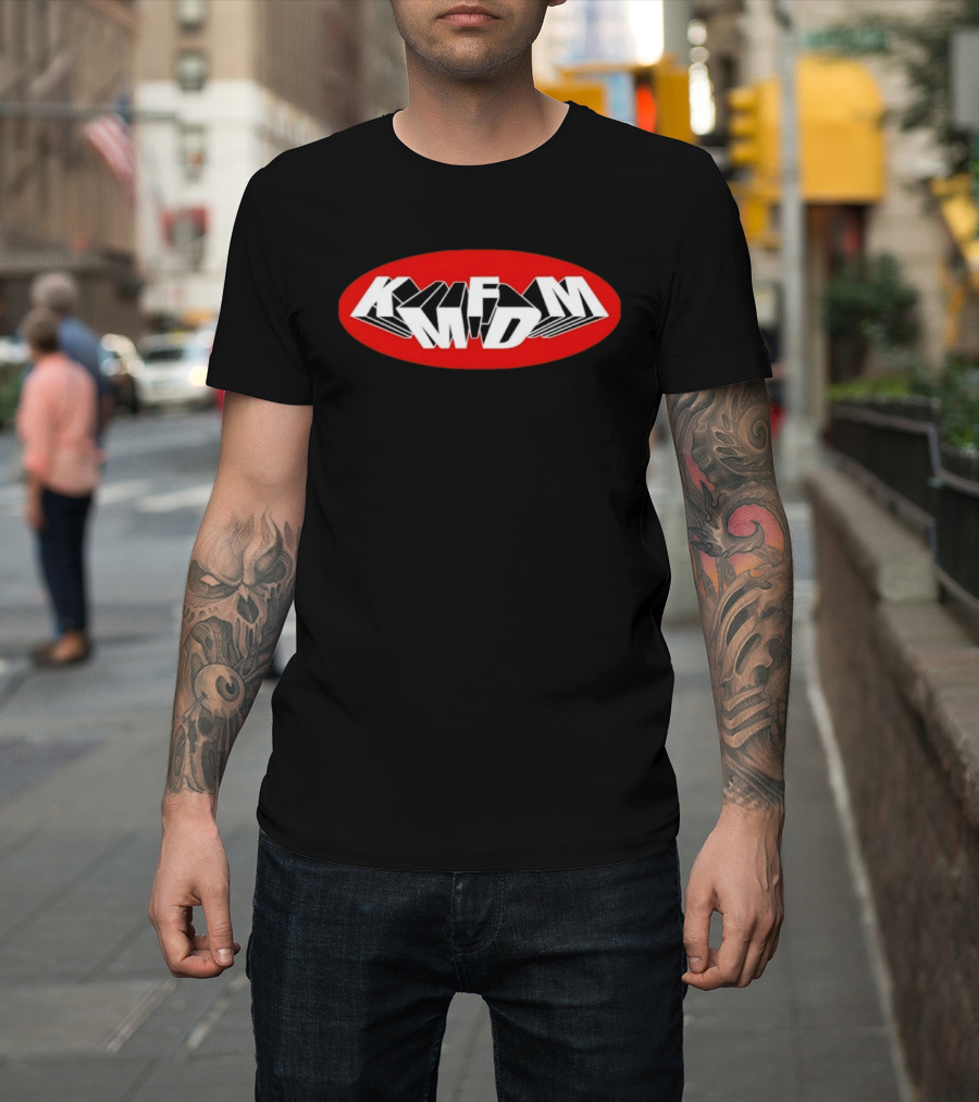 KMFDM Industrial Rock Electronic Music Oval Red T-Shirt