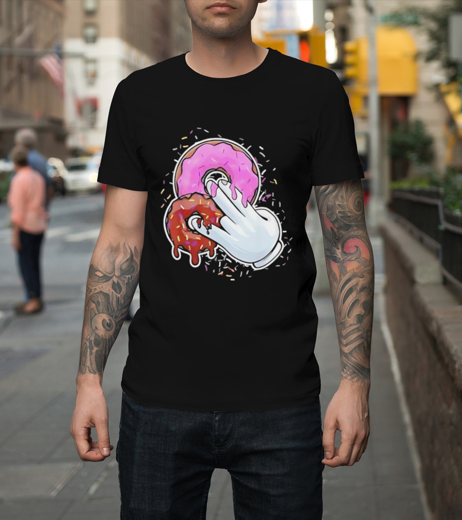 Two In The Pink One In The Stink Donut Gesture Sprinkles T-Shirt