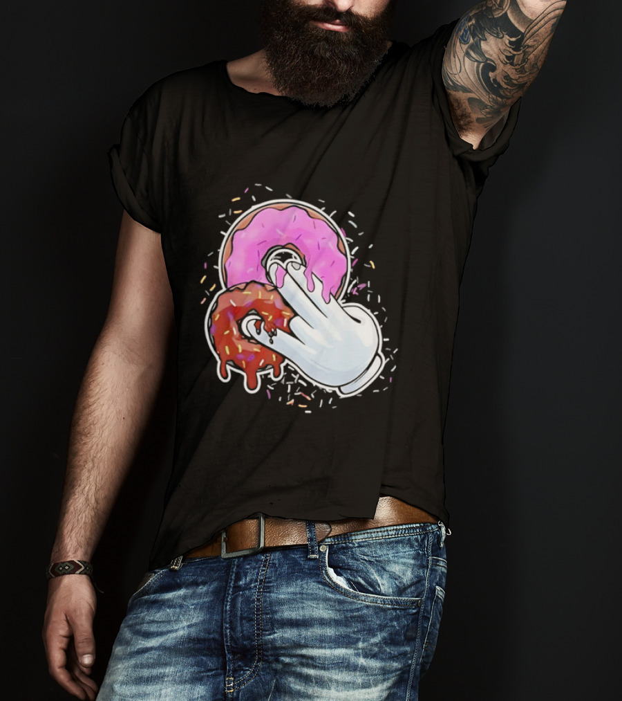 Two In The Pink One In The Stink Donut Gesture Sprinkles T-Shirt