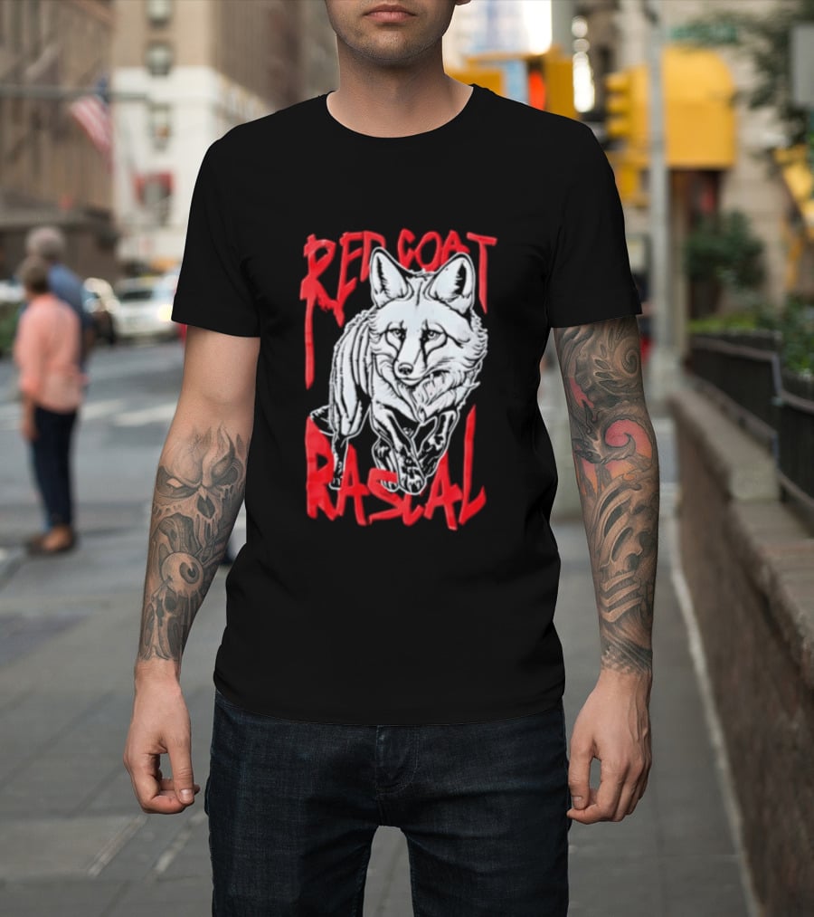 Red Coat Rascal Distressed Running Fox T-Shirt