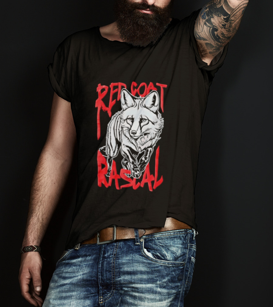 Red Coat Rascal Distressed Running Fox T-Shirt