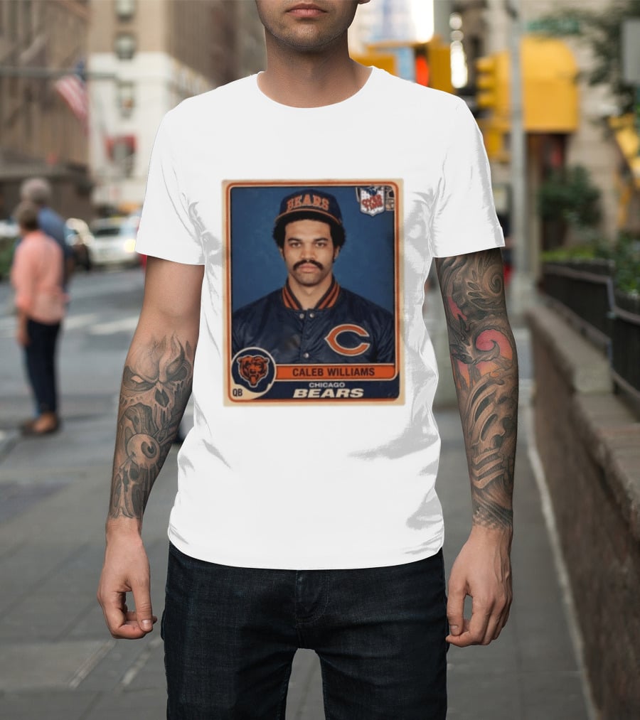 Caleb Williams Chicago Bears QB Vintage Football Card T-Shirt