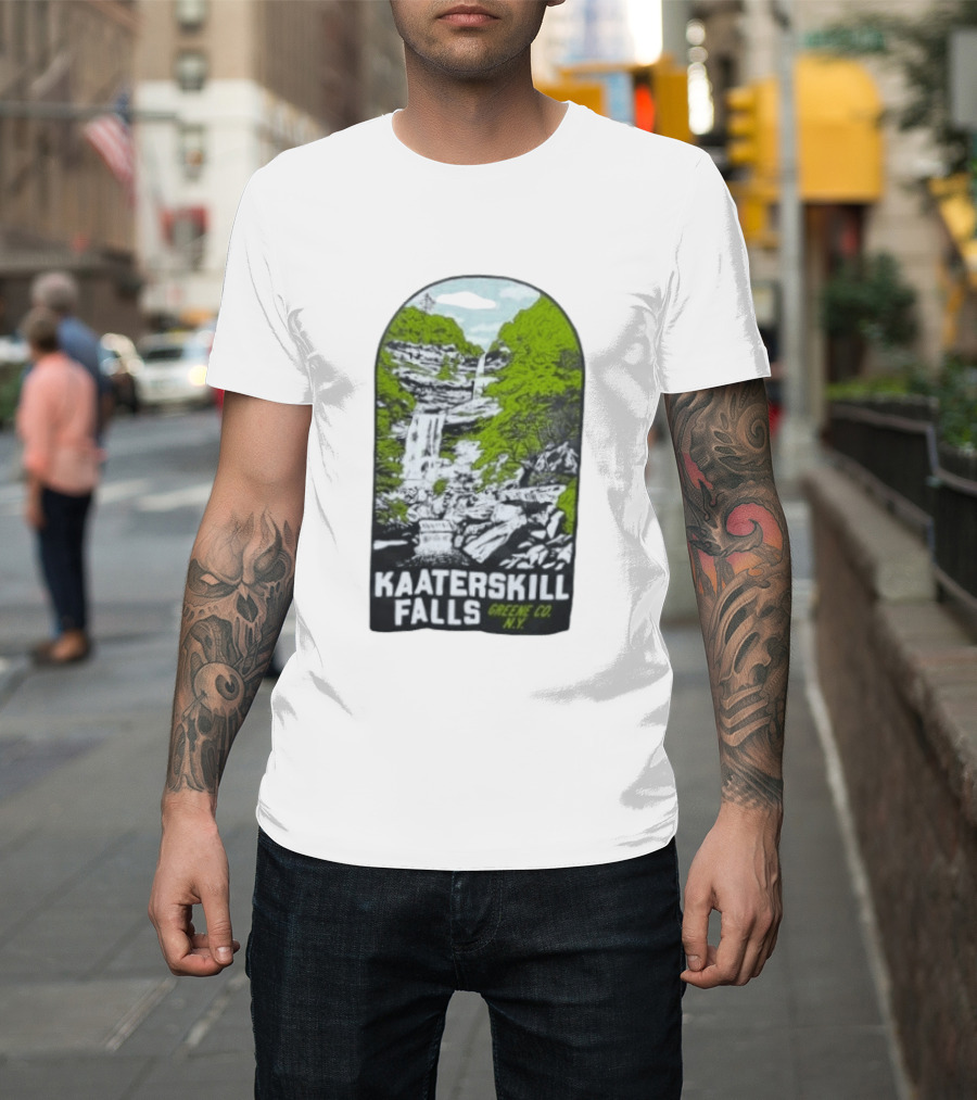 Kaaterskill Falls Greene Co NY Scenic Nature Waterfall Landscape T-Shirt