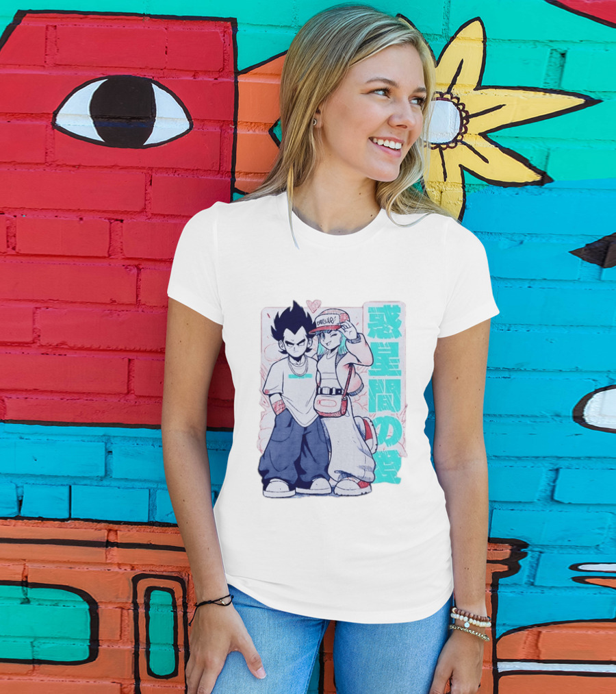 Vegeta Bulma Capsule Corp Love Dragon Ball Z Kanji T-Shirt