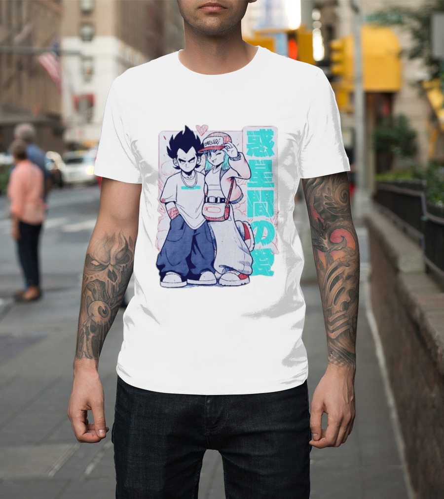 Vegeta Bulma Capsule Corp Love Dragon Ball Z Kanji T-Shirt