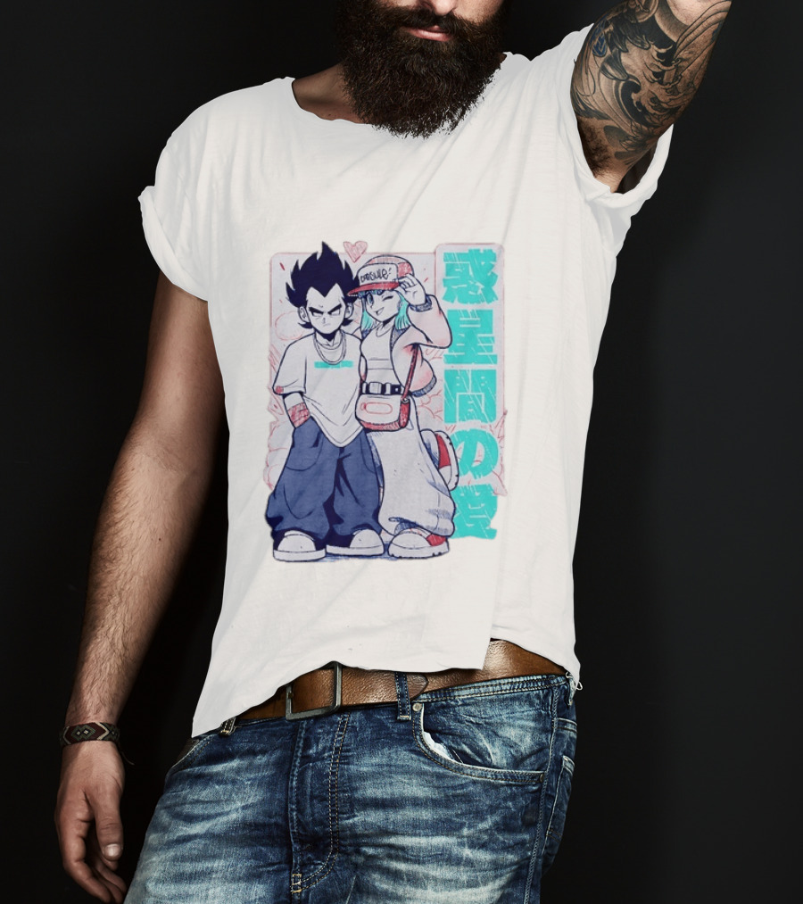 Vegeta Bulma Capsule Corp Love Dragon Ball Z Kanji T-Shirt