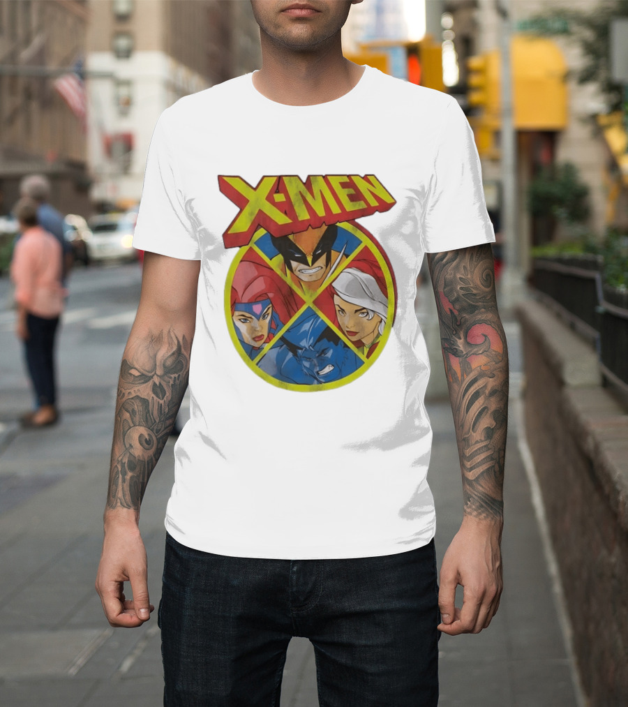 X Men Wolverine Jean Grey Rogue Beast Classic Comic Characters T-Shirt