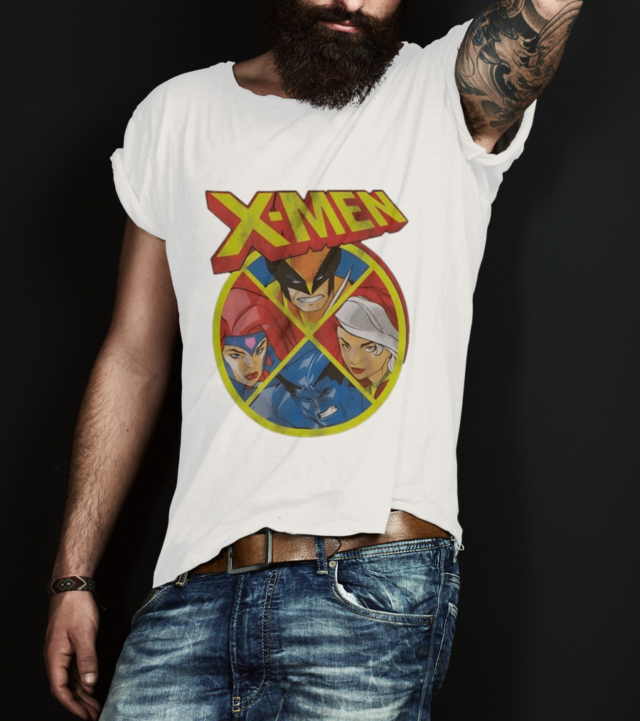 X Men Wolverine Jean Grey Rogue Beast Classic Comic Characters T-Shirt