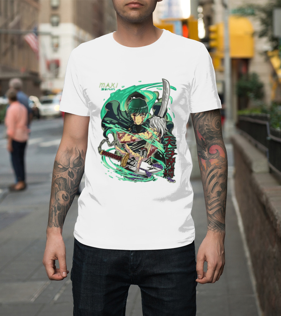 Maki Zenin Jujutsu Kaisen Anime Manga JJK Sword T-Shirt