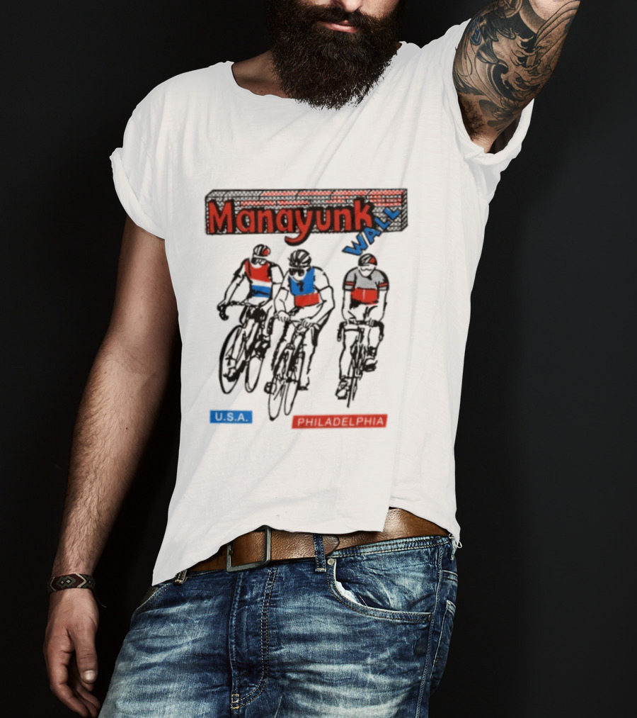 Manayunk Wall Classic USA Philadelphia Cycling Event T-Shirt