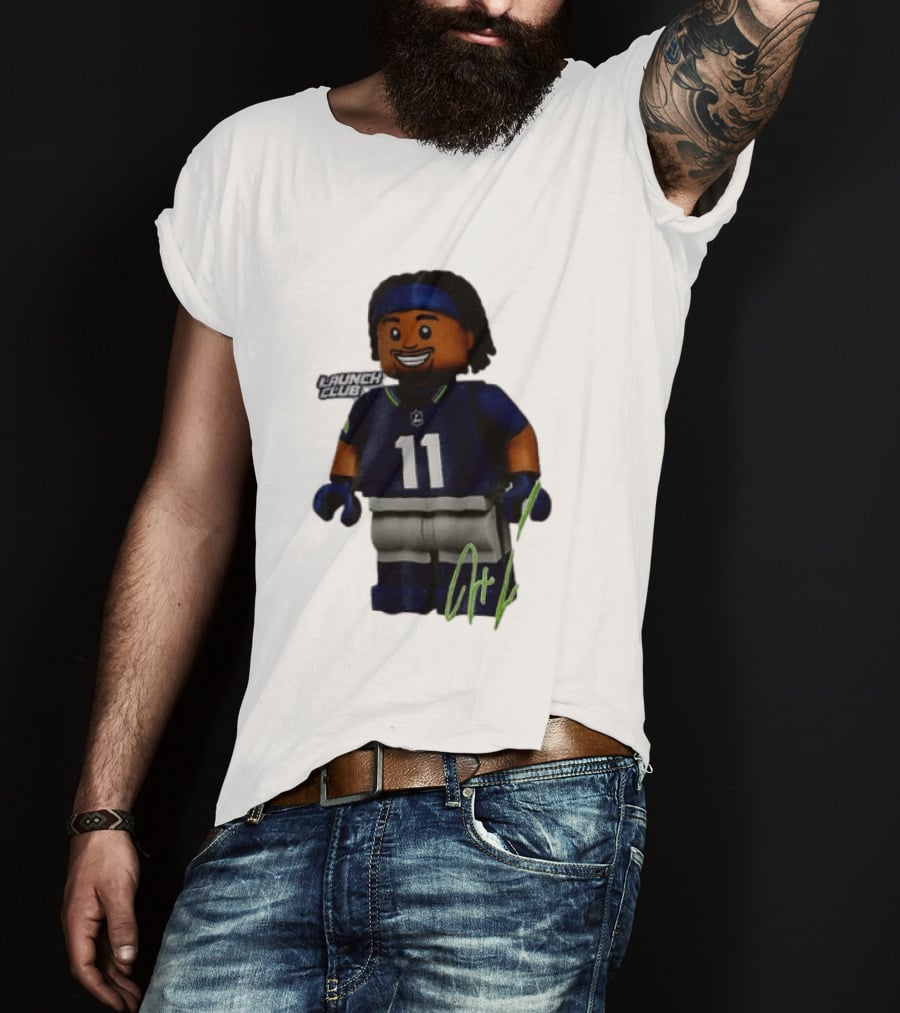 Seattle Seahawks Jaxon Smith Njigba Number 11 Launch Club Edition T-Shirt