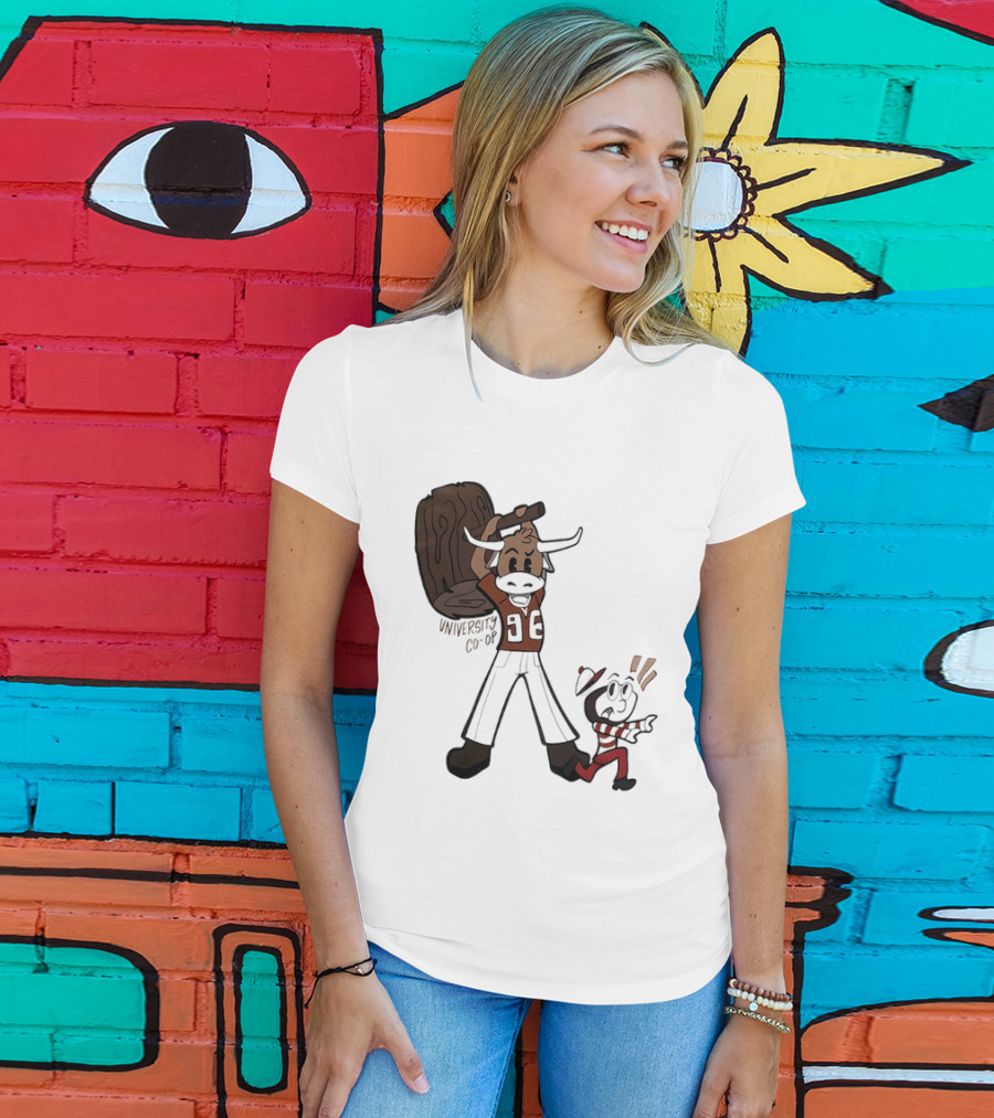University Co Op Texas Longhorns Vs Ohio State Buckeyes 96 Mascot Showdown T-Shirt
