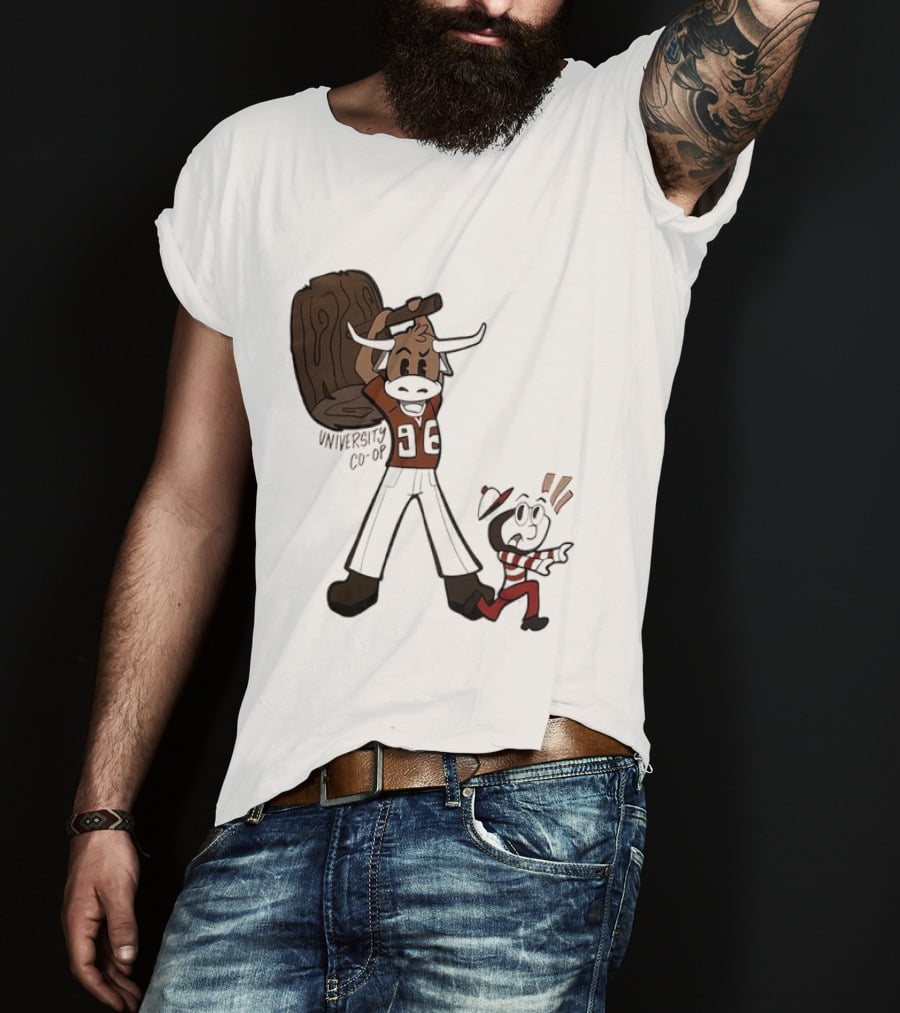 University Co Op Texas Longhorns Vs Ohio State Buckeyes 96 Mascot Showdown T-Shirt