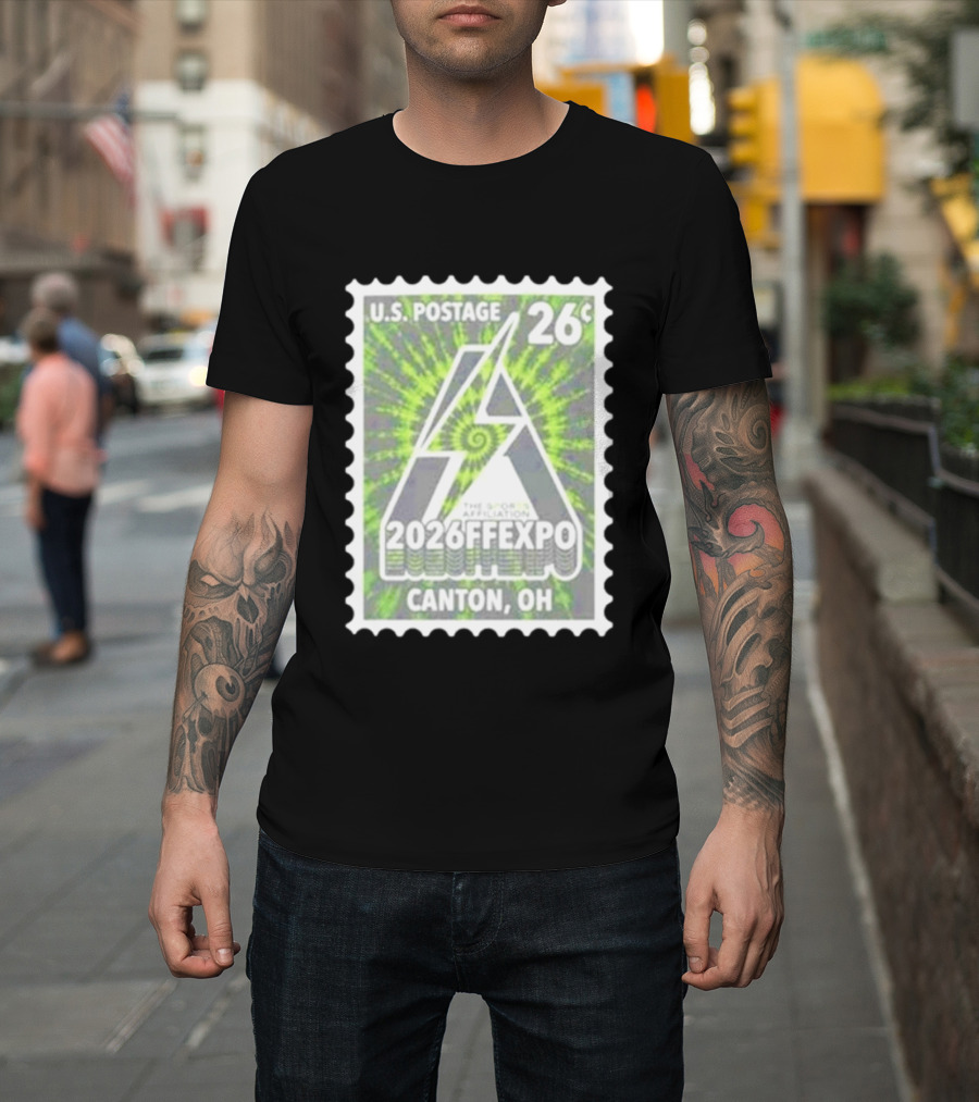U.S. Postage 26c The Sports Affiliation 2026 FF Expo Canton OH Stamp T-Shirt