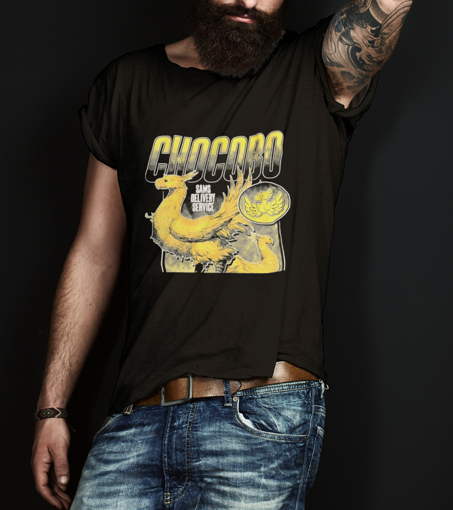 Chocobo Sams Delivery Service Final Fantasy Yellow Bird T-Shirt
