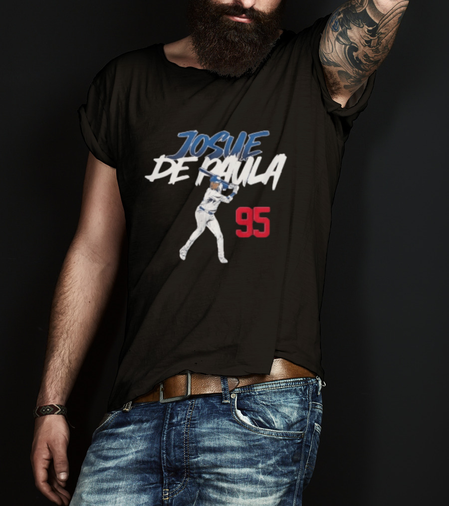 Josue De Paula 95 Dodgers Slugger Baseball Swing T-Shirt