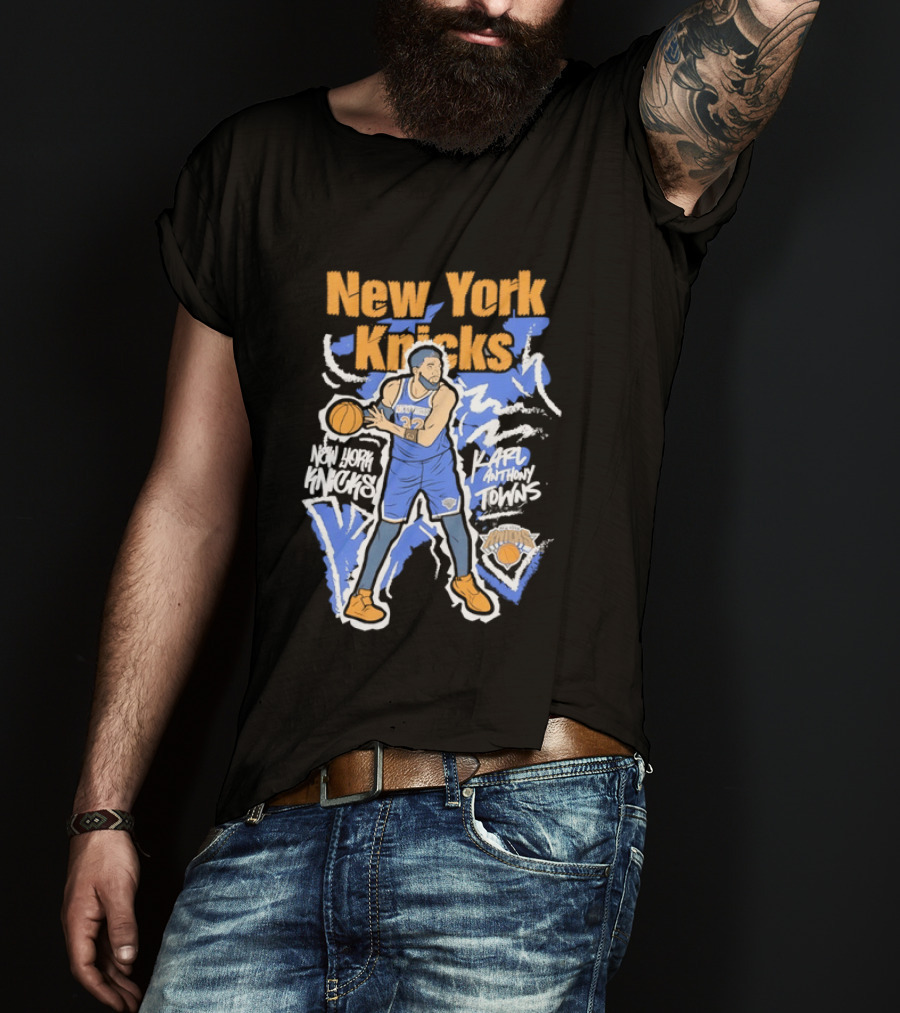 New York Knicks NBA Karl Anthony Towns Basketball T-Shirt