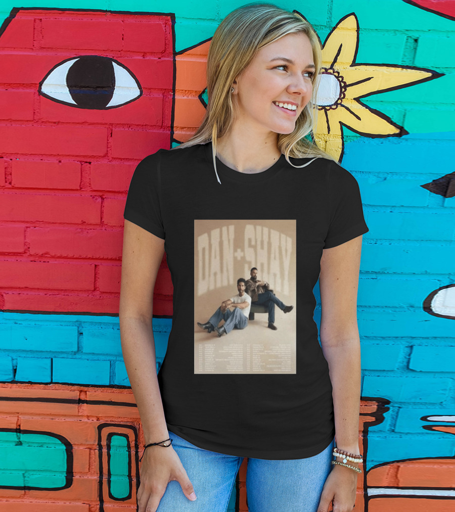 Dan + Shay 2026 Tour Dates Featuring North America Locations T-Shirt