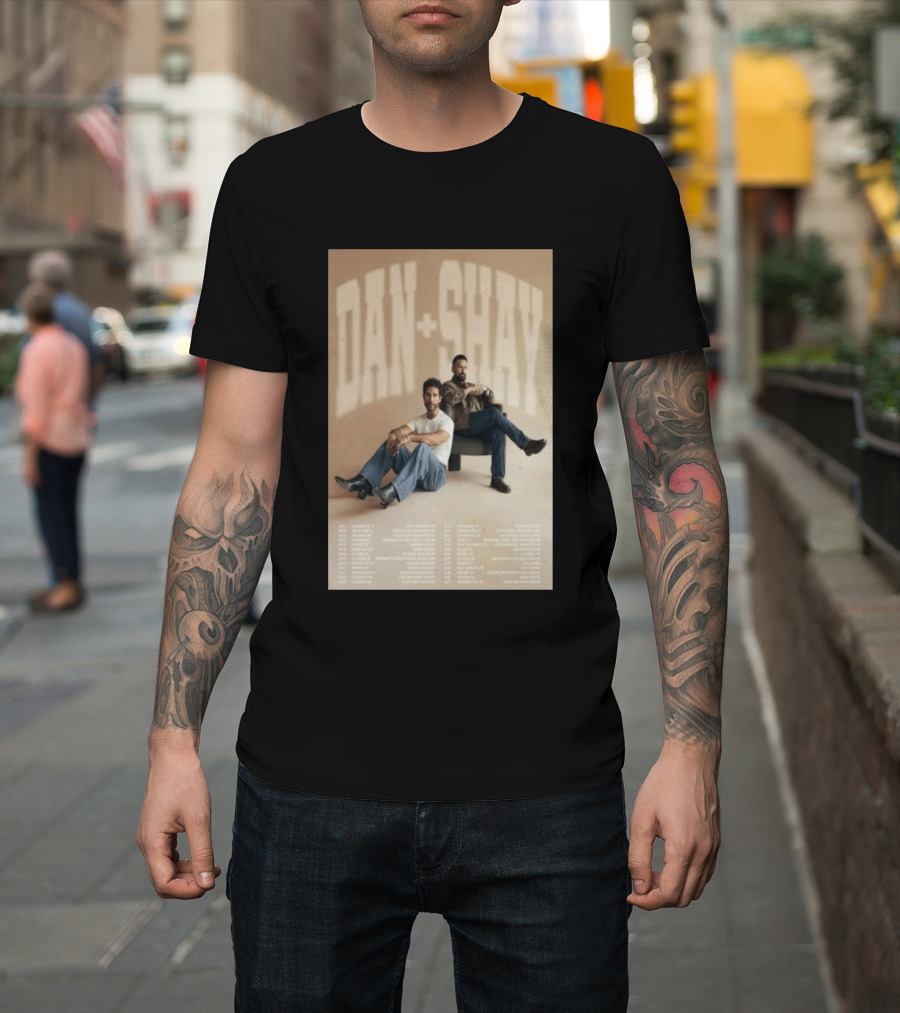 Dan + Shay 2026 Tour Dates Featuring North America Locations T-Shirt